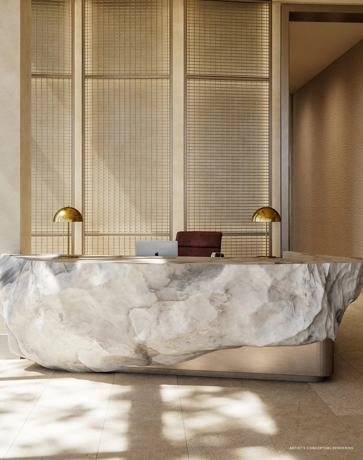 Residents' lobby at 14 ROC Miami