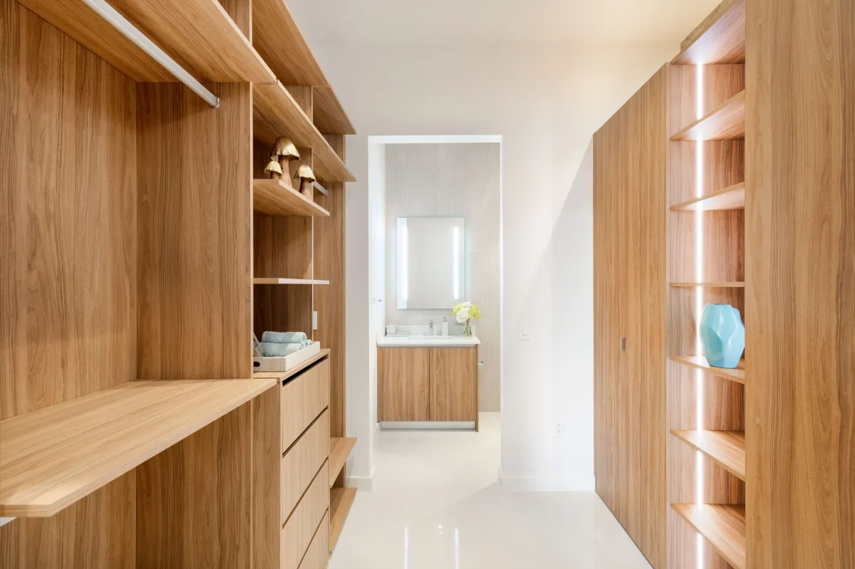 Custom closet at Ella Miami Beach