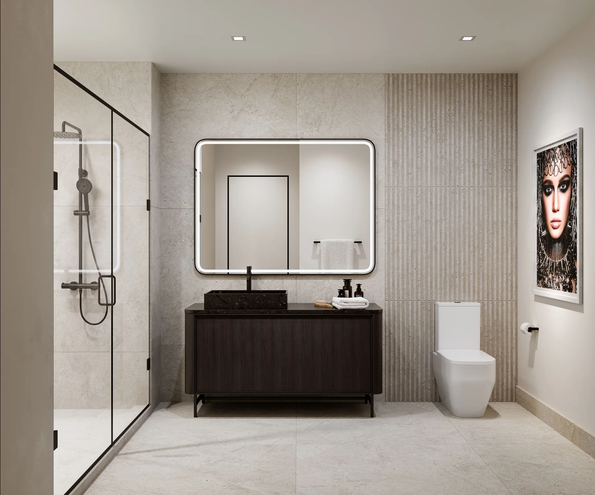 Porcelanosa bathroom at The Rider Wynwood