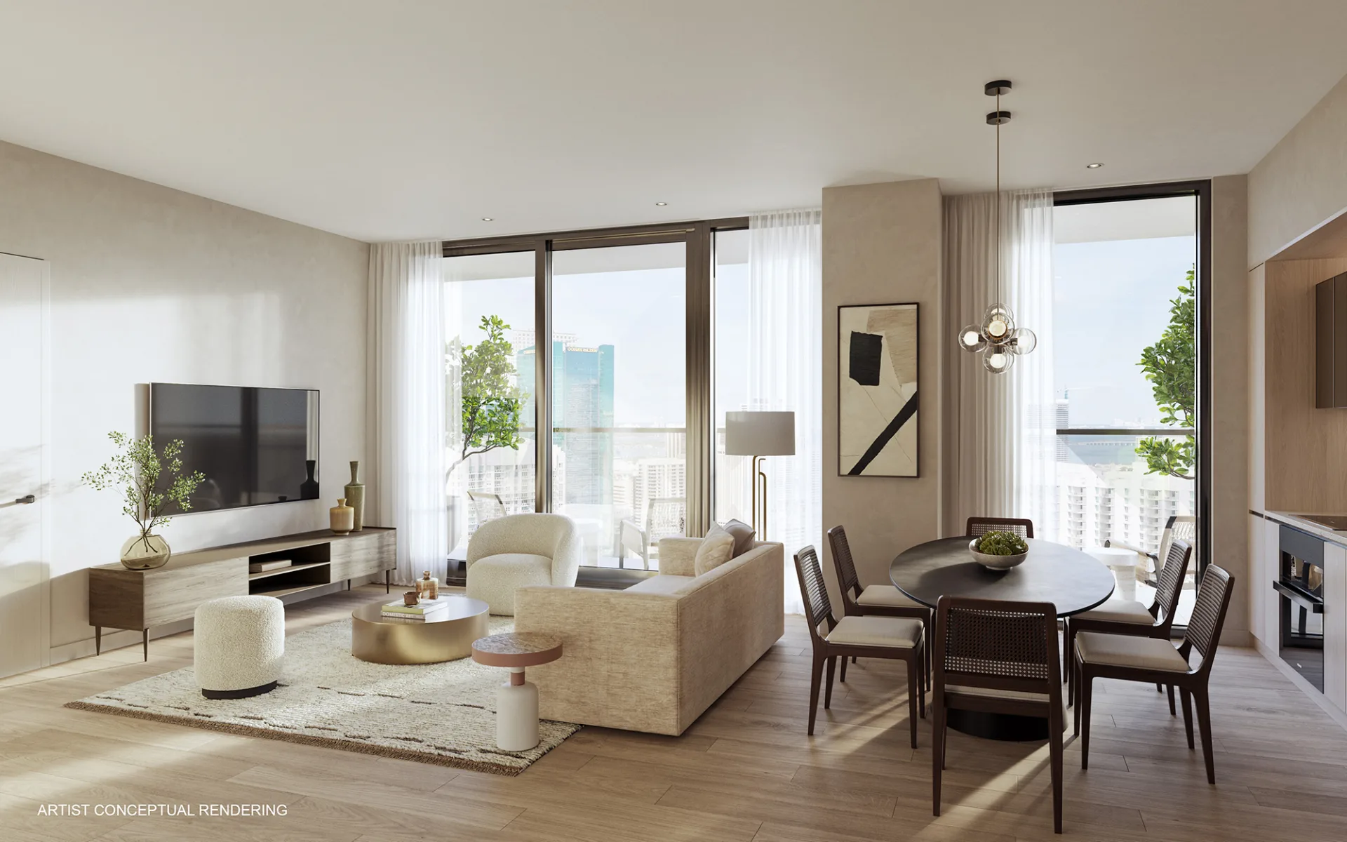 Penthouse residence at LOFTY Brickell delivered fully finished