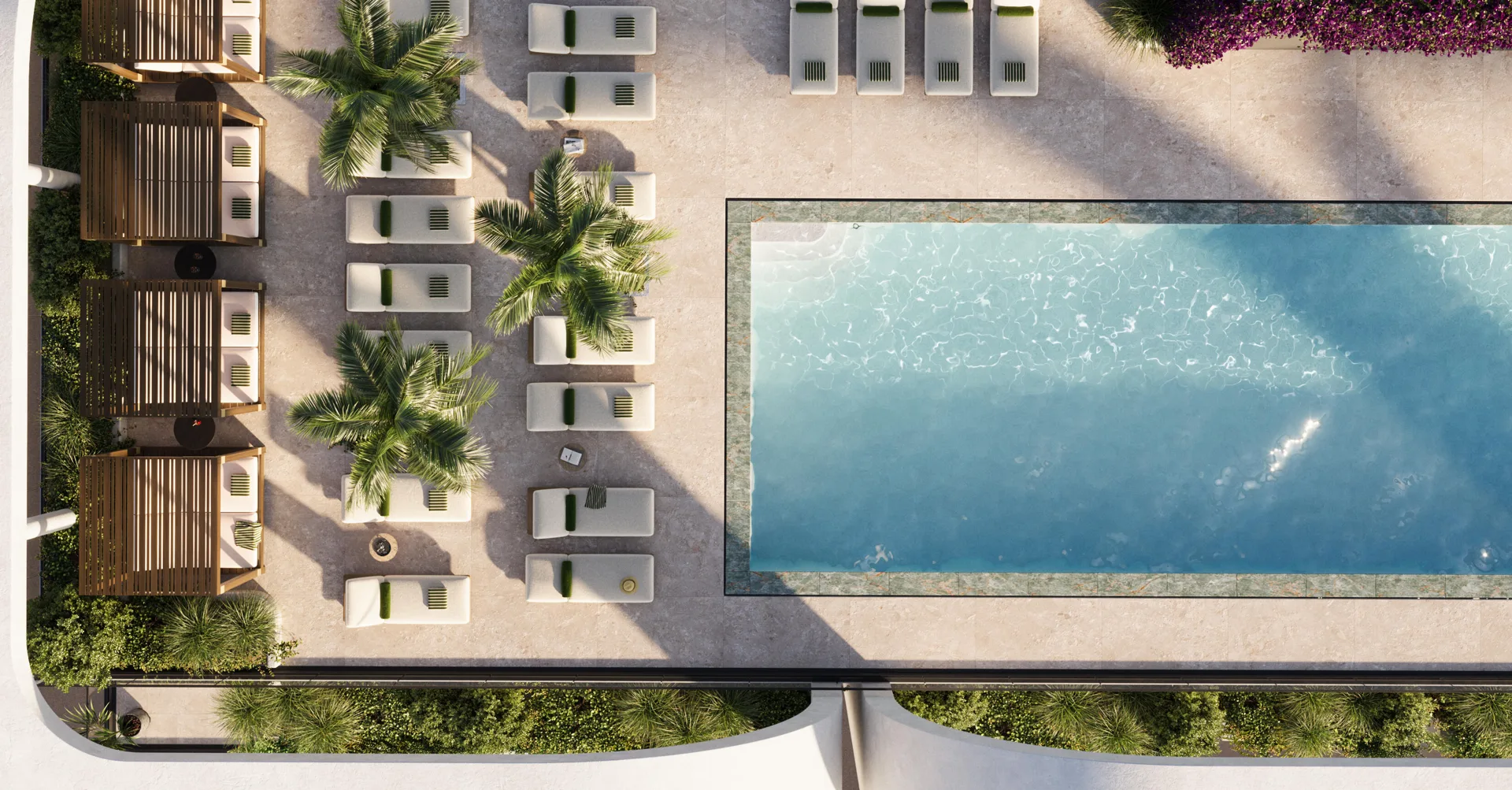 Rooftop pool deck at House of Wellness Brickell
