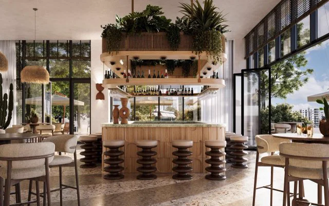 Rooftop bar at Domus Brickell Center