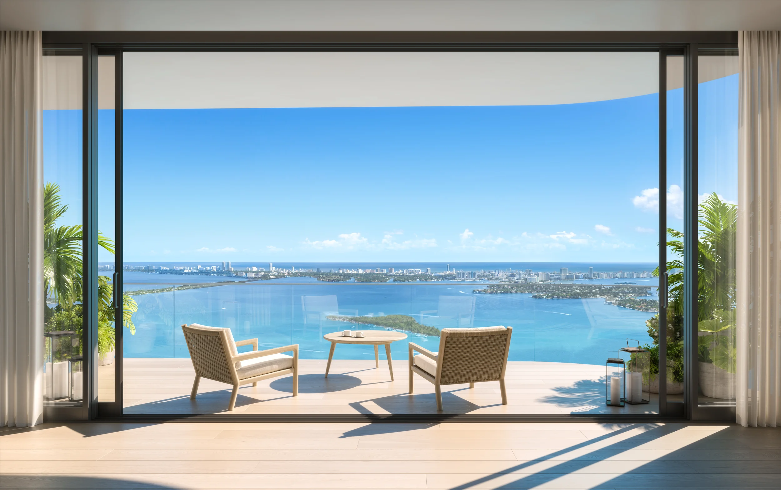 Bayfront residence terrace at EDITION Residences Miami Edgewater