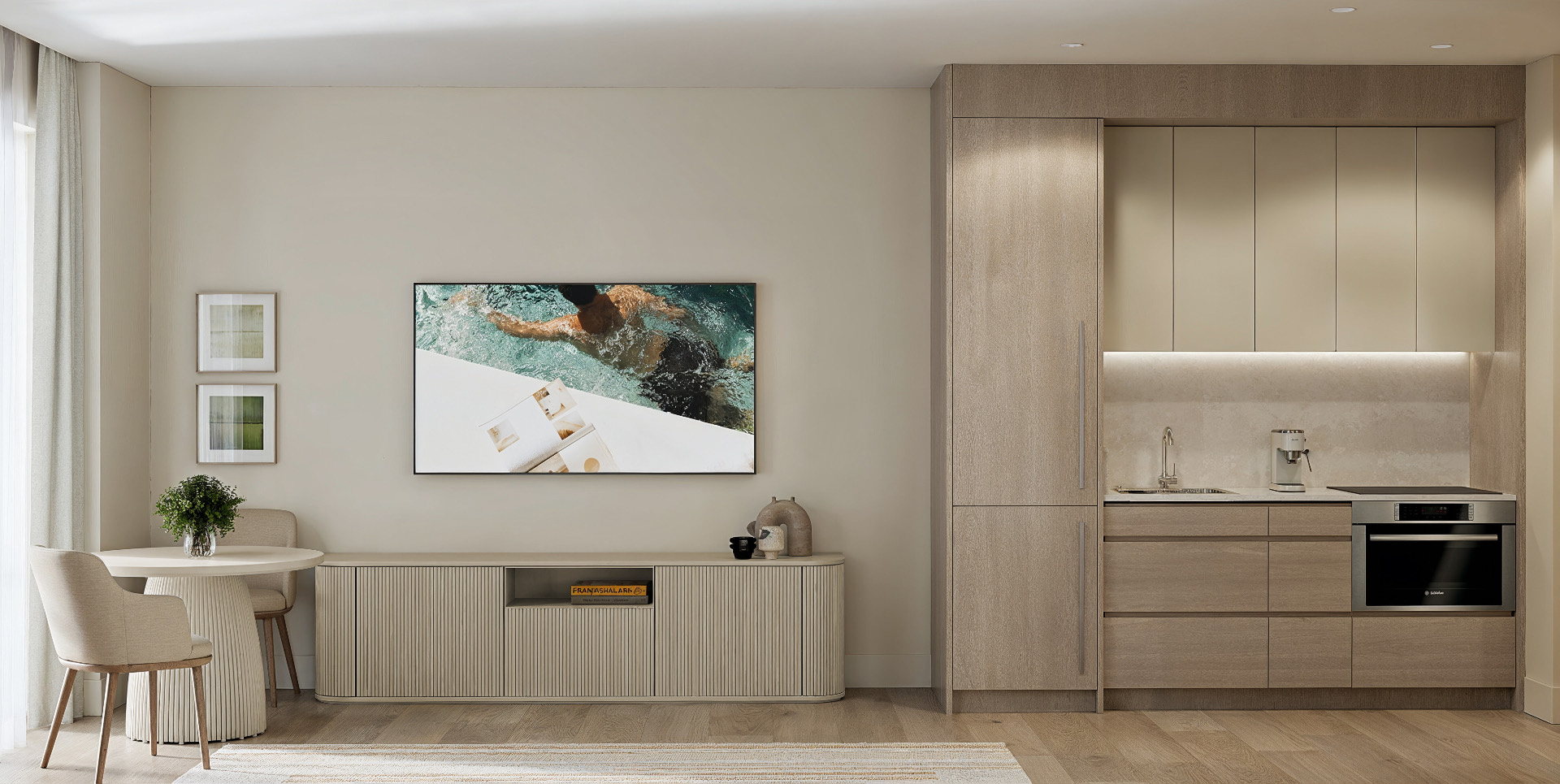 Cozinha italiana do Parkside Brickell, apartamento de luxo em Miami