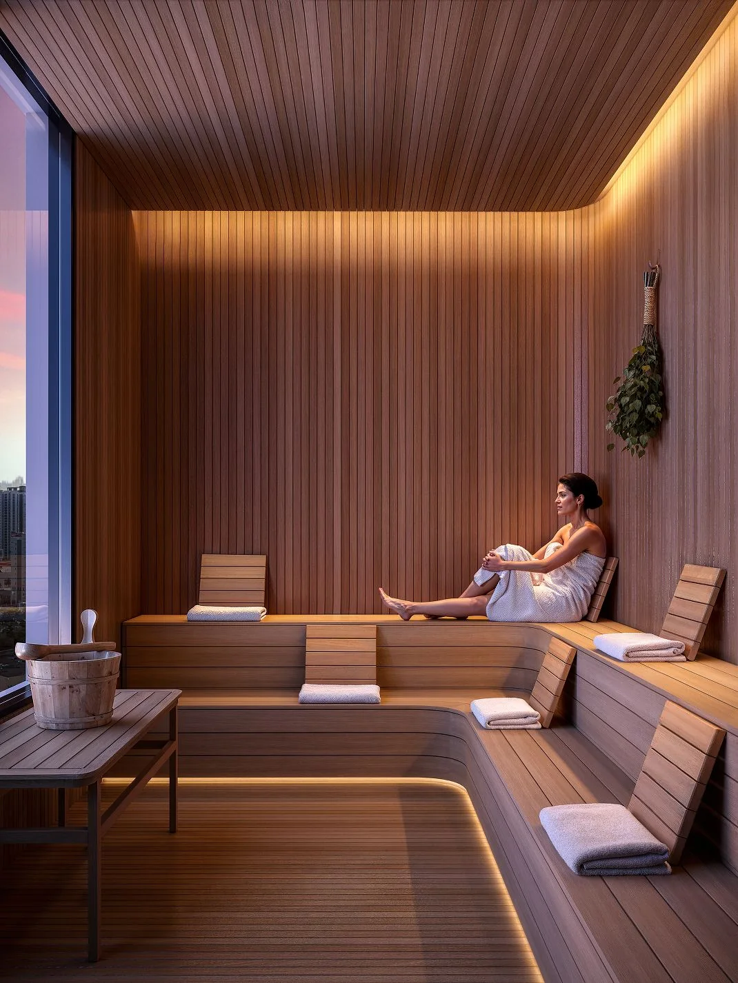 Infrared sauna at The Rider Wynwood
