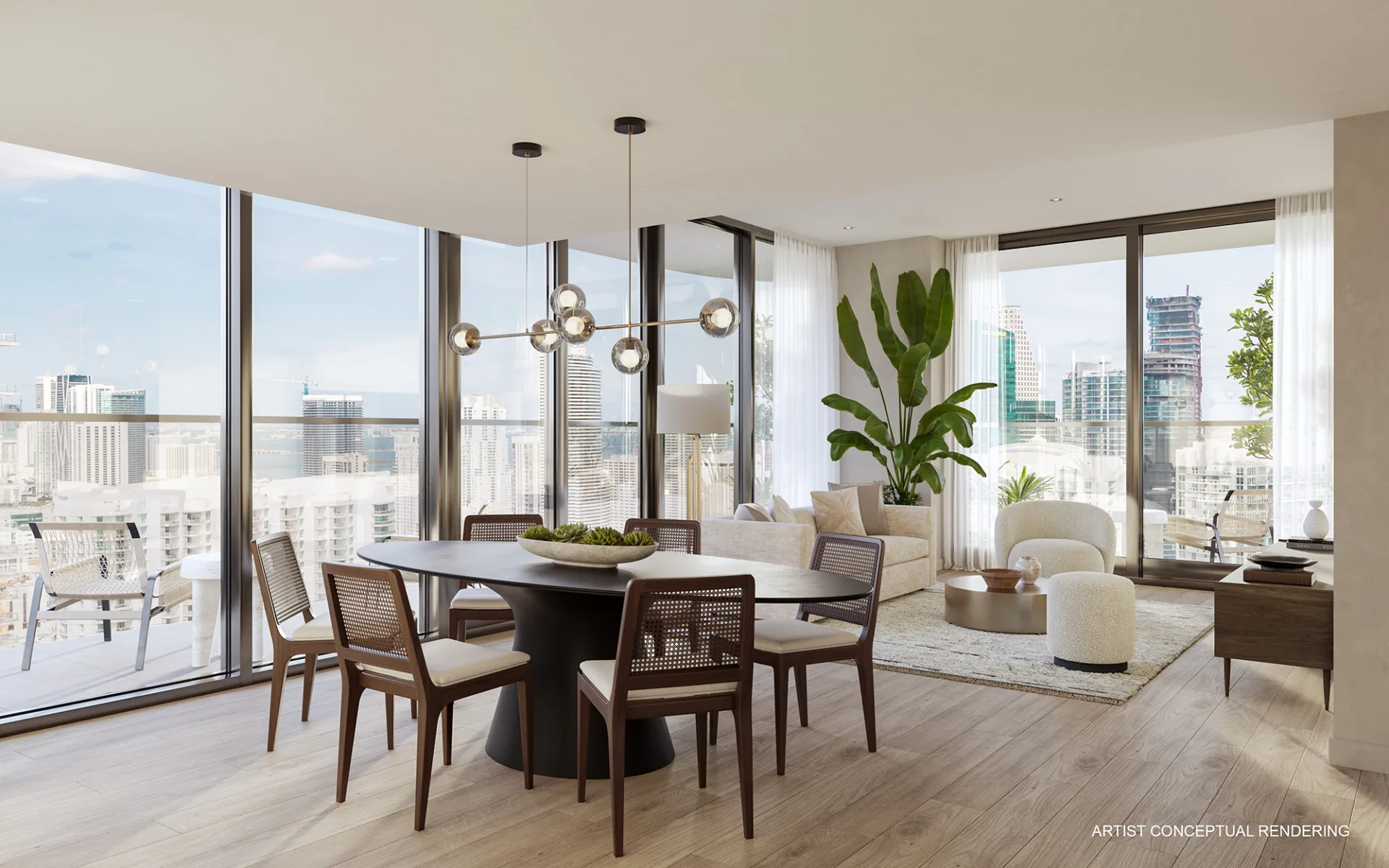 Upper-floor penthouse at LOFTY Brickell in Brickell, Miami