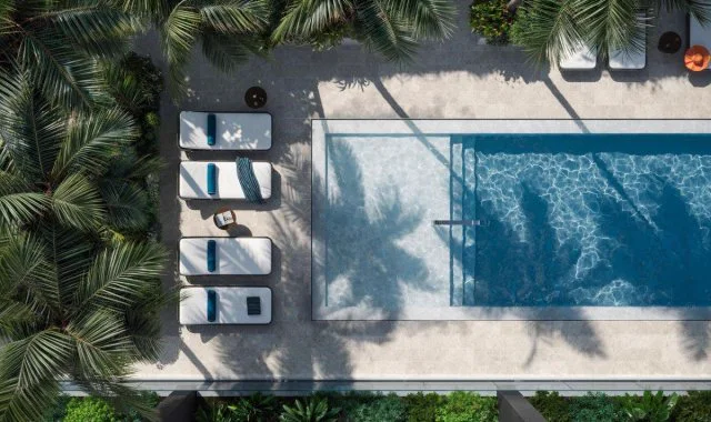 Pool deck at Domus Brickell Center