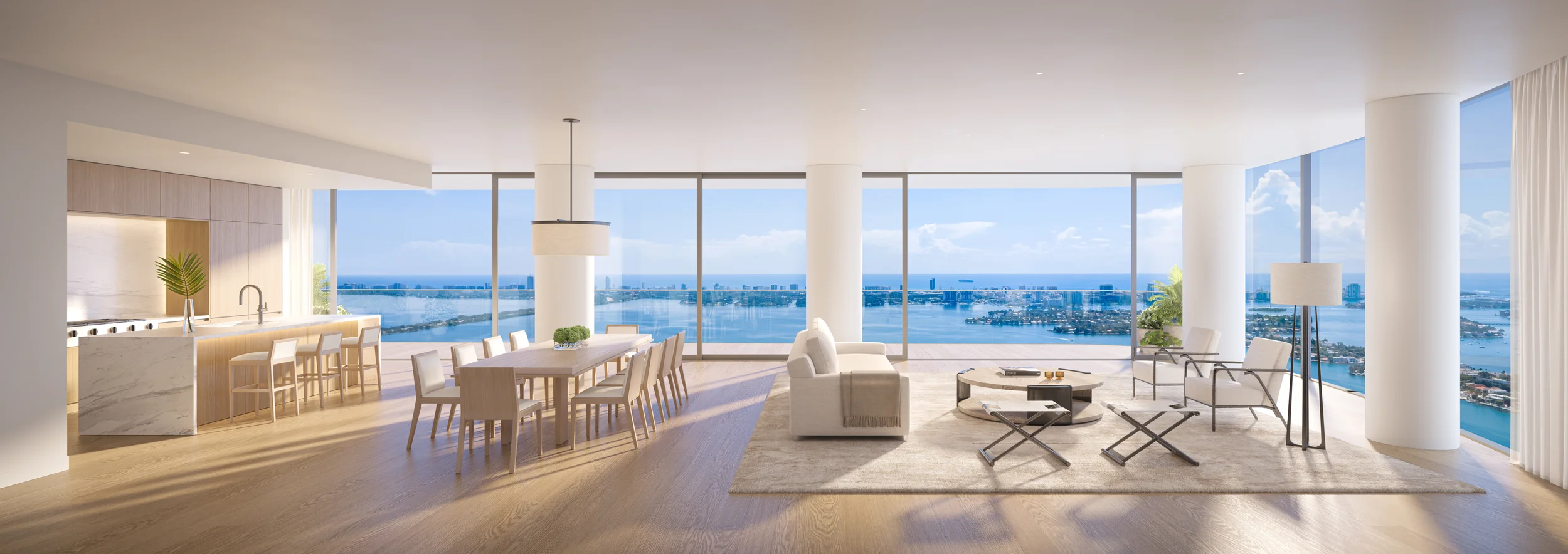 Great room at EDITION Residences Miami Edgewater