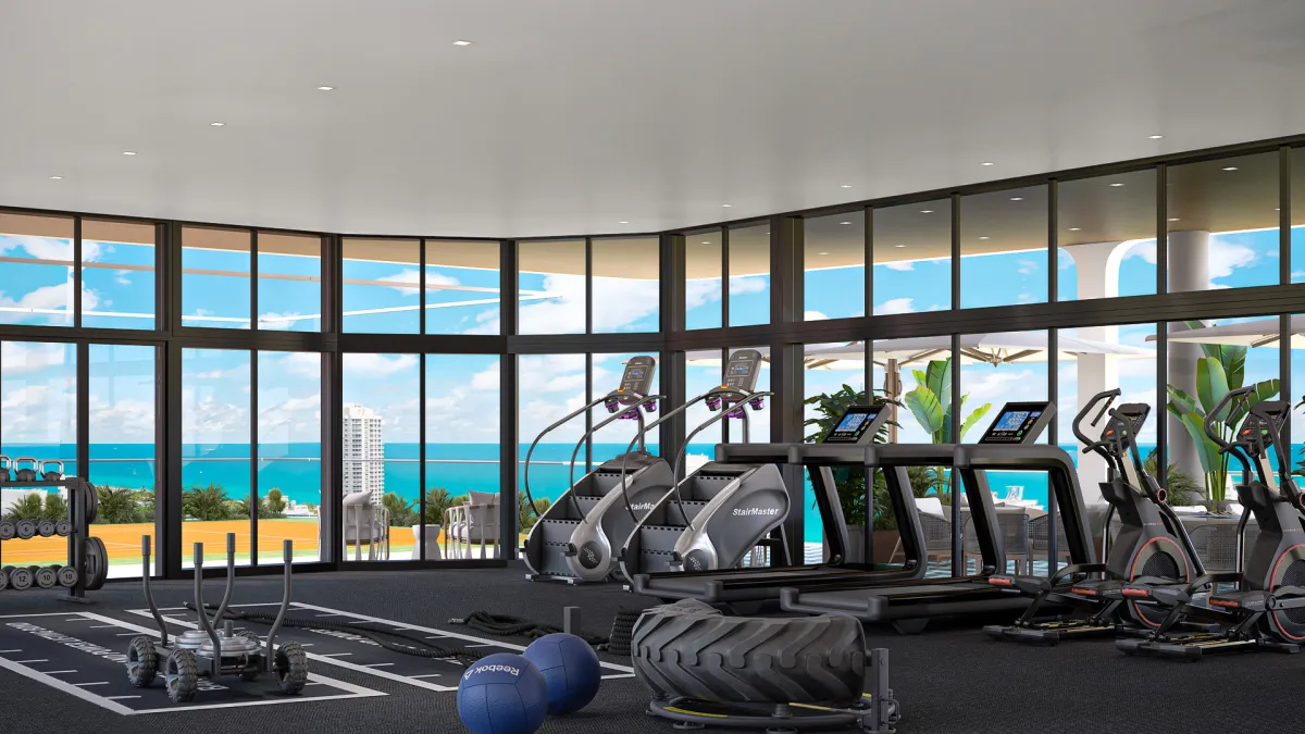 Fitness center at Ella Miami Beach