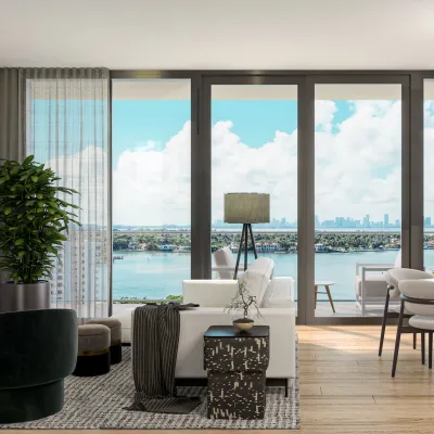 Living room at Ella Miami Beach